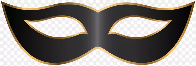 徽标眼镜字体-黑色嘉年华面具PNG剪贴画透明图像