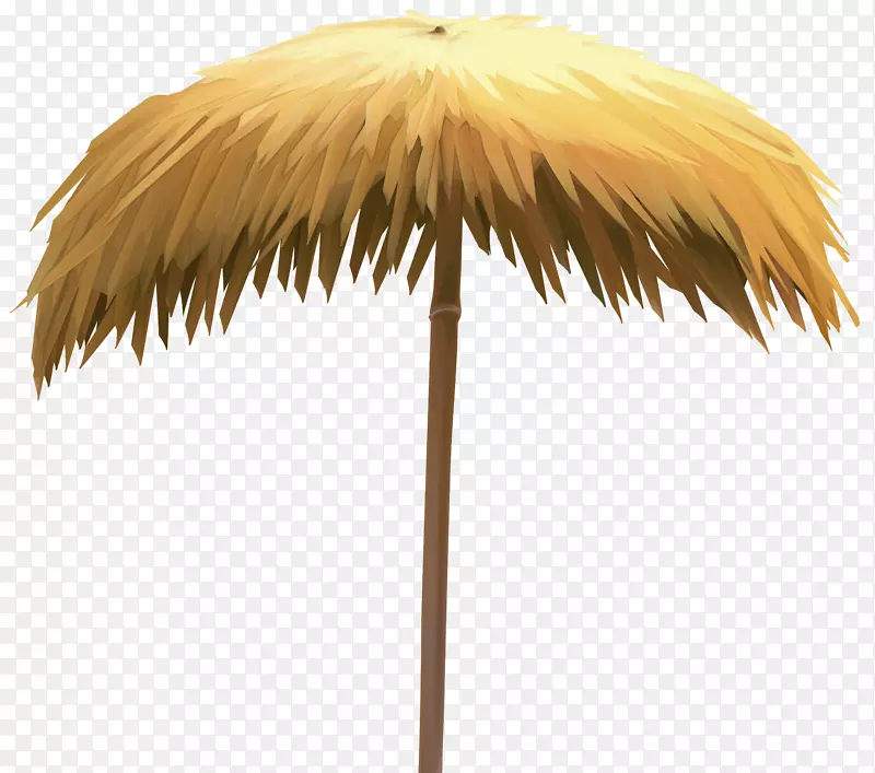 伞夹艺术-稻草沙滩伞PNG剪贴画形象