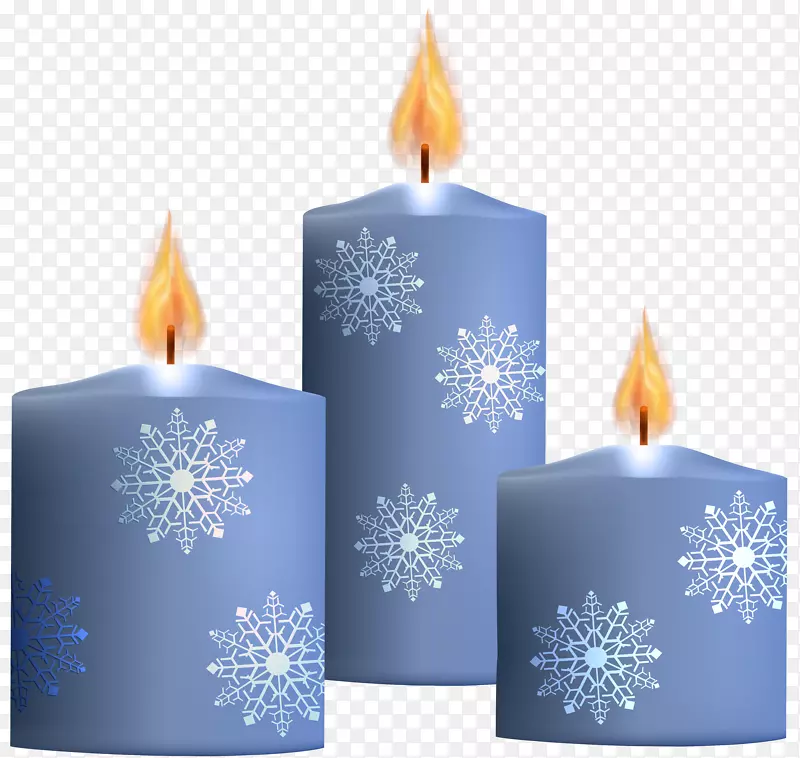 烛光剪贴画-冬季蜡烛透明PNG剪贴画