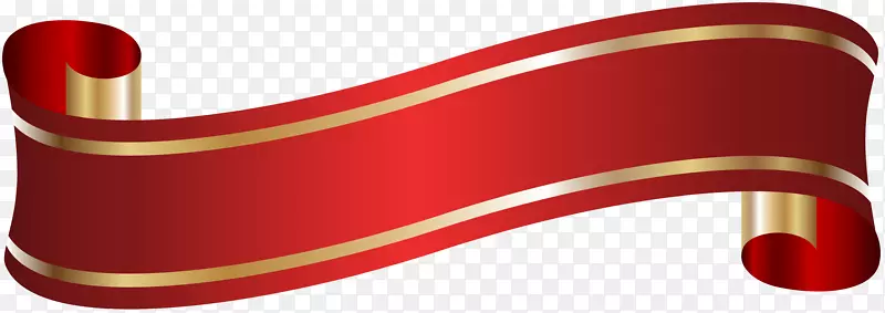 红角字体-优雅的旗帜红色PNG剪贴画