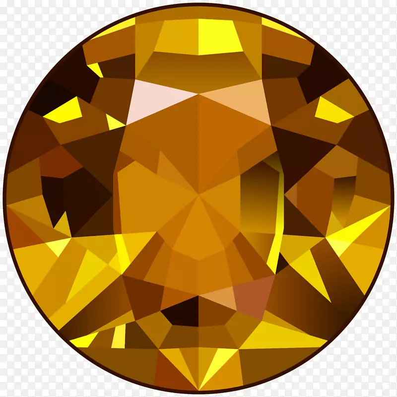 宝石钻石剪贴画-黄色宝石PNG剪贴画图像