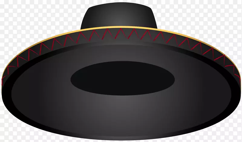 科技圈字体-黑色西班牙帽子PNG剪贴画图像
