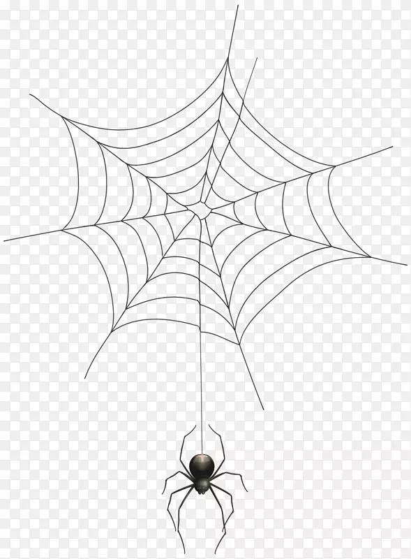 蜘蛛网剪贴画-蜘蛛和网透明剪贴画图片