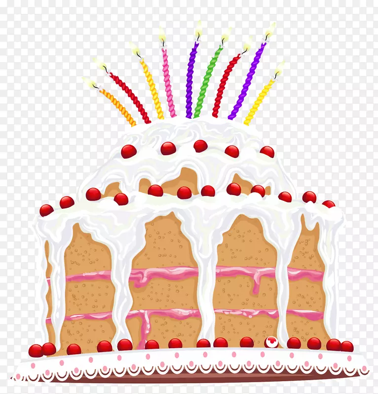 生日蛋糕纸杯蛋糕婚礼蛋糕剪贴画-生日蛋糕PNG剪贴画