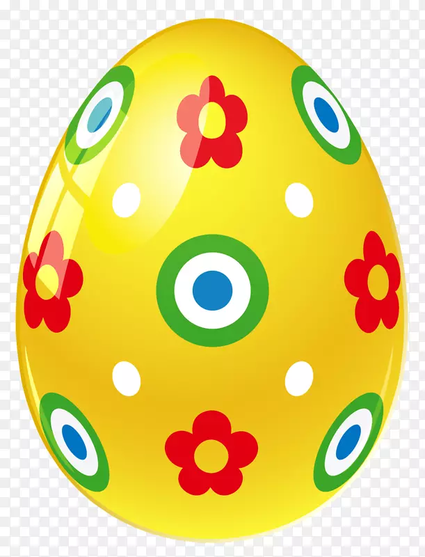 复活节兔子彩蛋黄色剪贴画-黄色复活节彩蛋附图