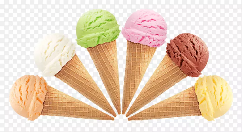 冰淇淋锥圣代风味-冰淇淋PNG形象