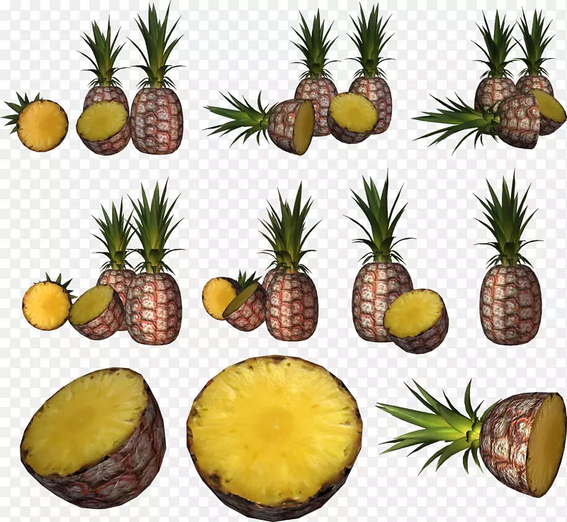 果汁菠萝水果剪贴画-菠萝PNG图片，免费下载