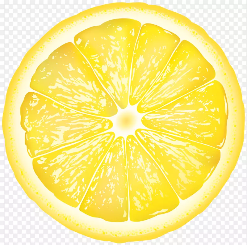 甜柠檬柚子柑橘朱诺-圆柠檬片PNG剪贴画图像