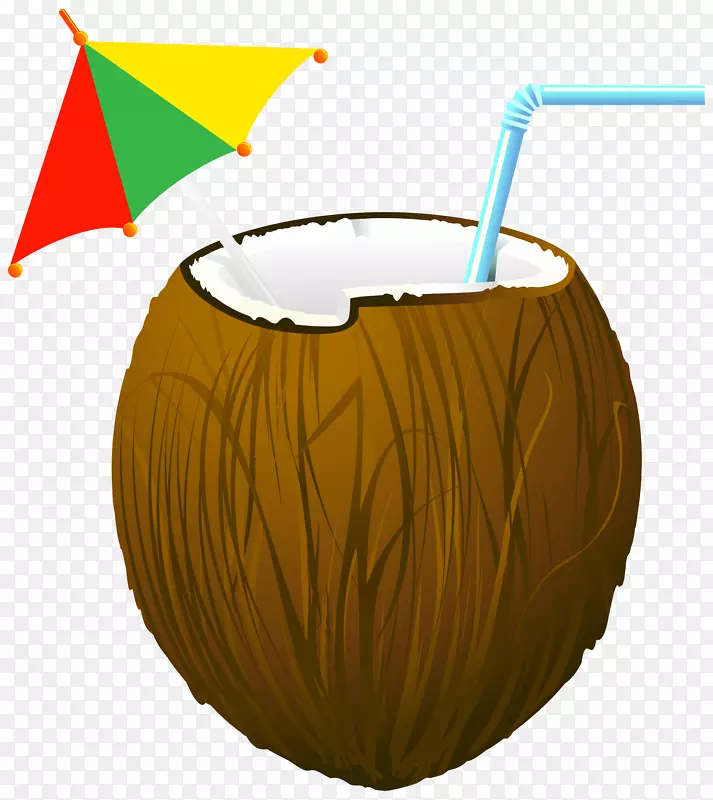 鸡尾酒πa colada margarita椰子水侧面-椰子鸡尾酒透明PNG剪辑艺术图像