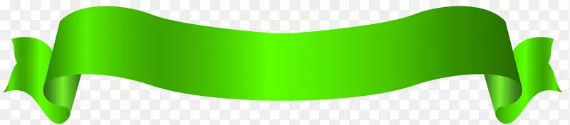 旗帜绿色剪贴画-长绿色横幅PNG透明剪贴画图像