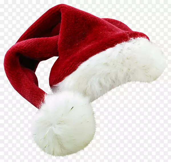 圣诞老人帽子圣诞剪贴画-透明红色圣诞老人帽图片