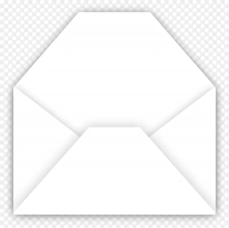 纸三角黑白图案-信封PNG