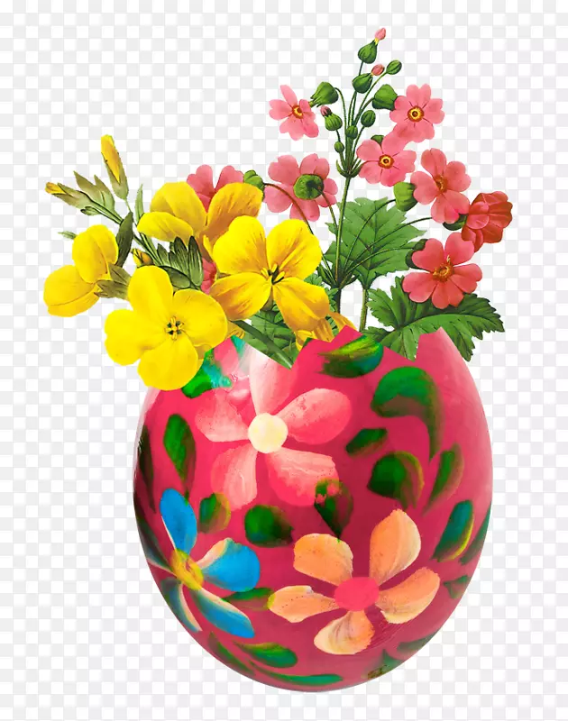 复活节博客梅尔维尔-复活节彩蛋花瓶PNG剪贴画