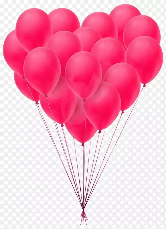 情人节心脏剪贴画-情人节气球透明PNG剪贴画图片