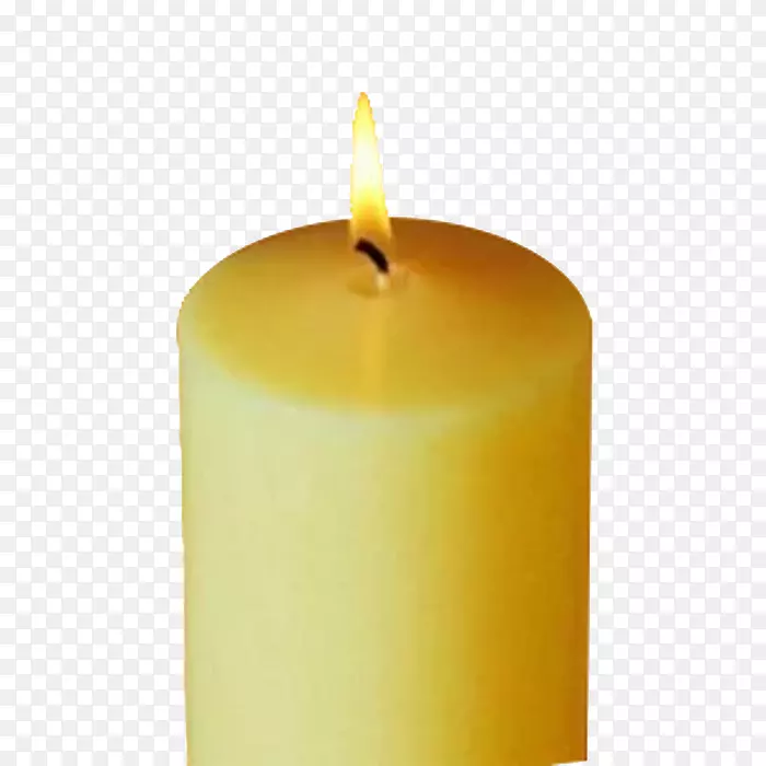 蜡烛蜡黄色圆柱体-教堂蜡烛免费PNG图像