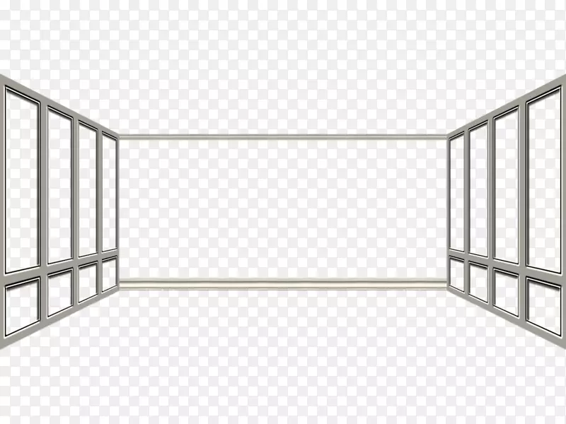 窗壁剪贴画-打开窗PNG