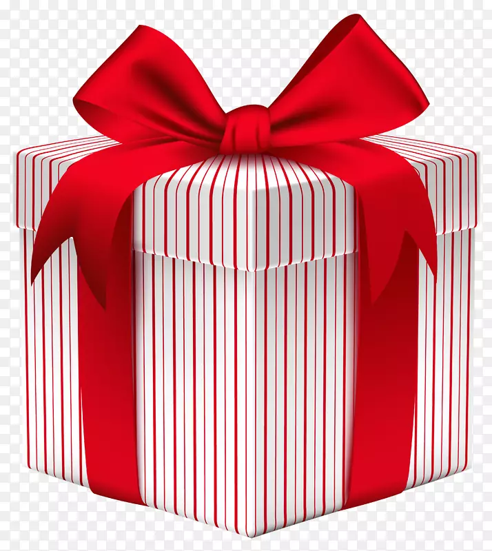 圣诞礼品盒，回形针艺术-带有蝴蝶结的礼品盒