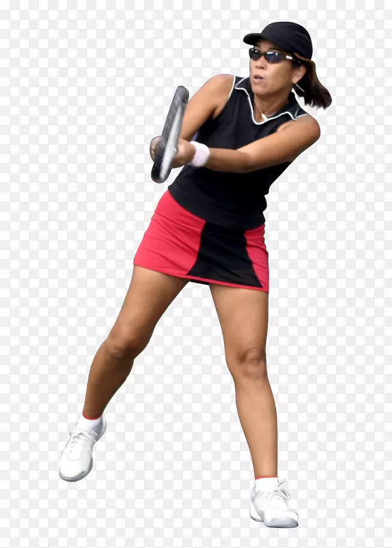 网球拍剪辑艺术-网球女选手PNG形象