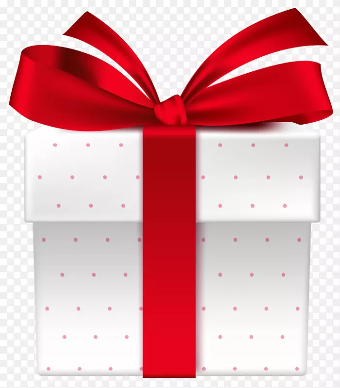 礼品包装盒礼品篮夹艺术-红色蝴蝶兰剪贴画白色礼品盒