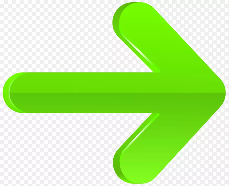 绿色手-右箭头绿色PNG透明剪贴画图像