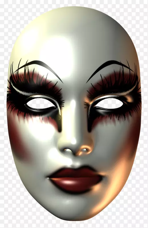 女性狂欢节面具PNG剪贴画形象