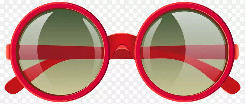 谷歌标志-可爱的红色太阳镜PNG剪贴画图片
