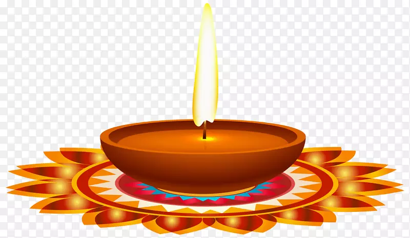 Diwali Diya蜡烛剪贴画-排灯节蜡烛PNG剪贴画图像