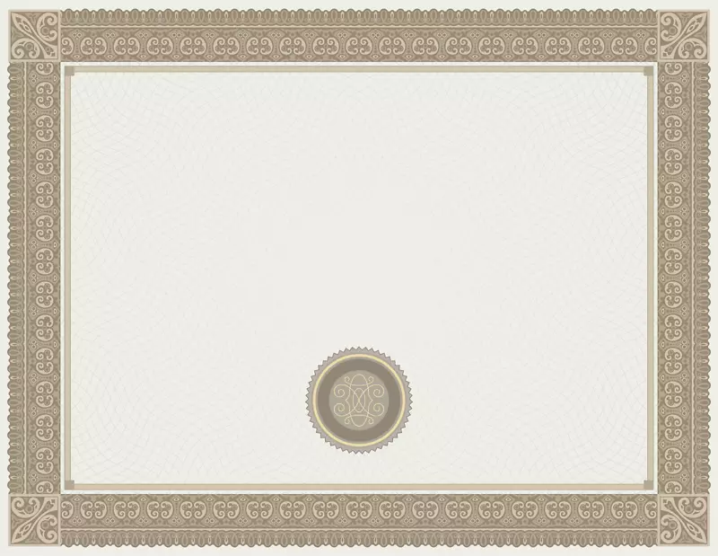 纸创意绿色证书模板-白色棕色证书模板png图像