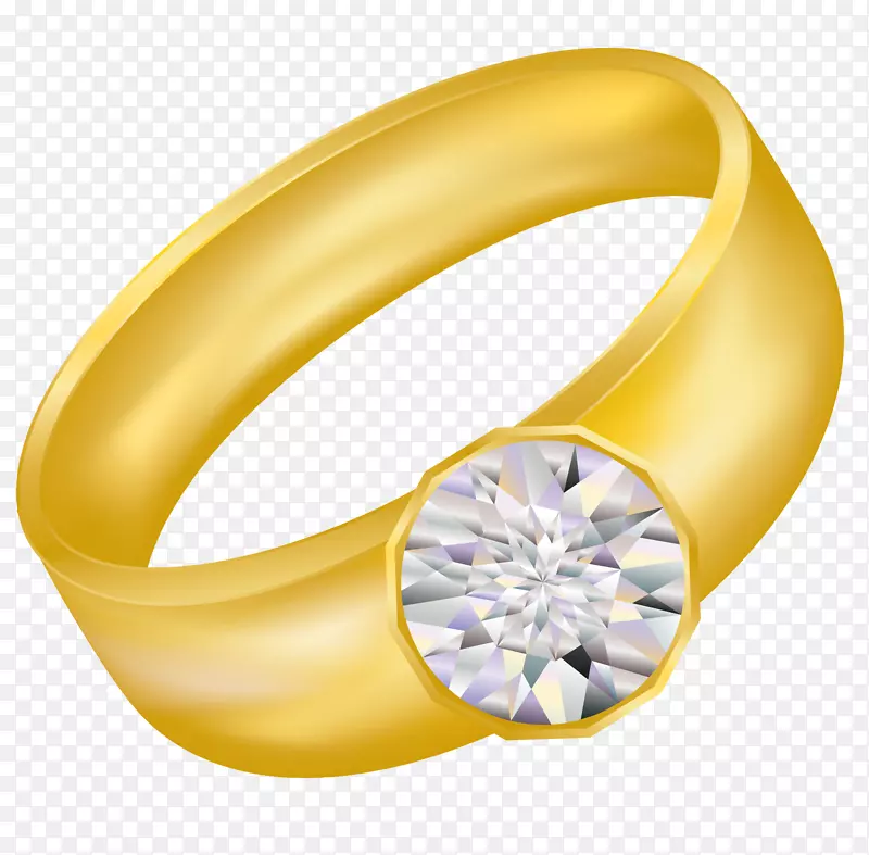 珠宝金耳环剪贴画金戒指PNG