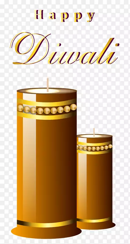 Diwali蜡烛Diya剪贴画-美丽快乐的排灯节蜡烛PNG图像