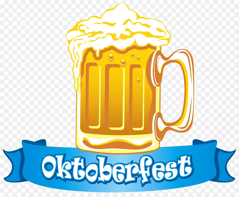 啤酒玻璃器皿免费啤酒-啤酒节横幅上有啤酒PNG剪贴画