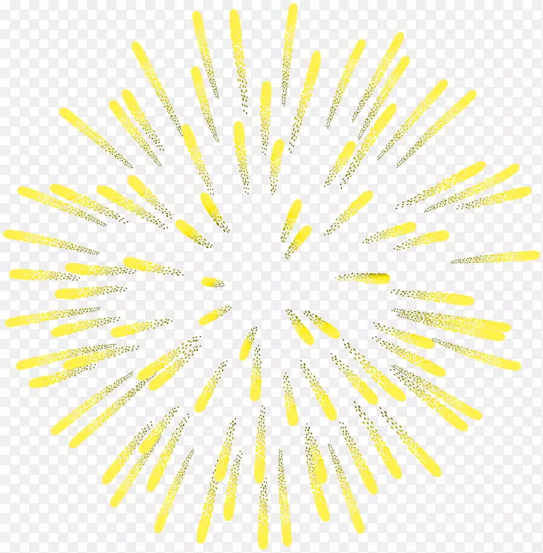 白色图案-烟花黄色PNG剪贴画图像