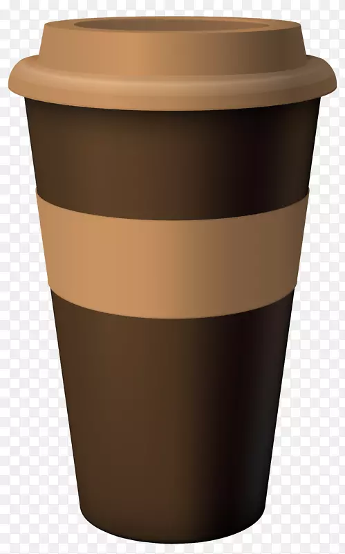 咖啡杯剪贴画-棕色热咖啡杯Png剪贴画
