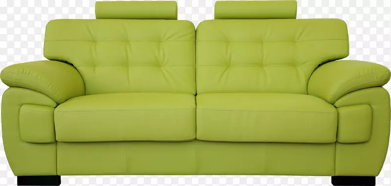 沙发桌椅家具客厅绿色沙发PNG形象