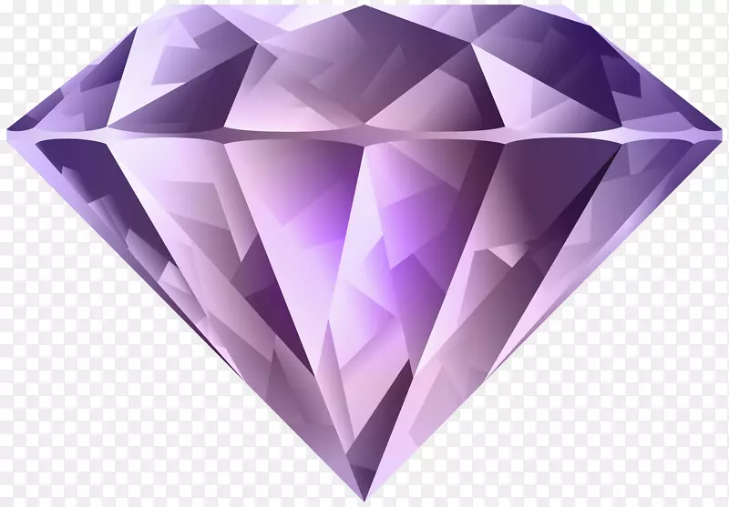 钻石紫色剪贴画-紫色钻石透明PNG剪贴画图像