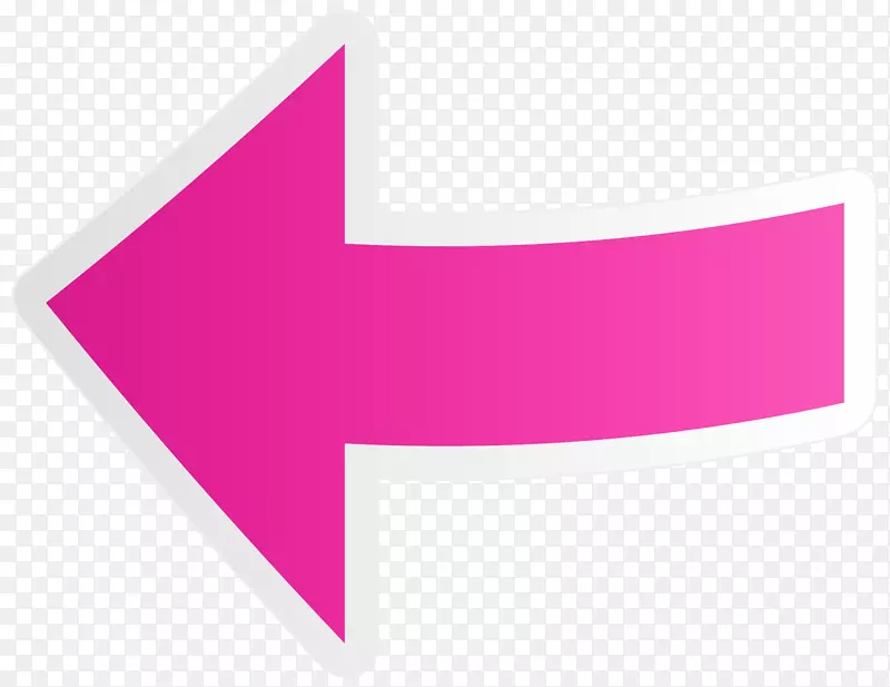 线三角品牌-粉红色箭头左透明PNG剪贴画图像