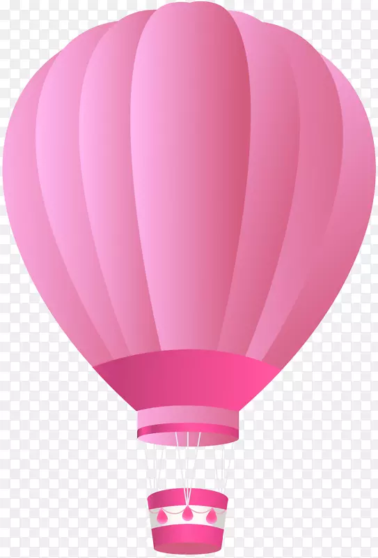 热气球粉红剪贴画-粉红气球剪贴画