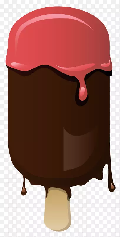 冰淇淋筒圣代巧克力冰淇淋-透明冰淇淋棒PNG图片