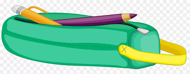 铅笔盒文具夹艺术-学校铅笔袋PNG剪贴画