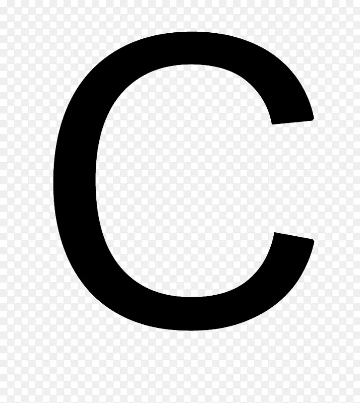 黑白圆圈图案-字母c png