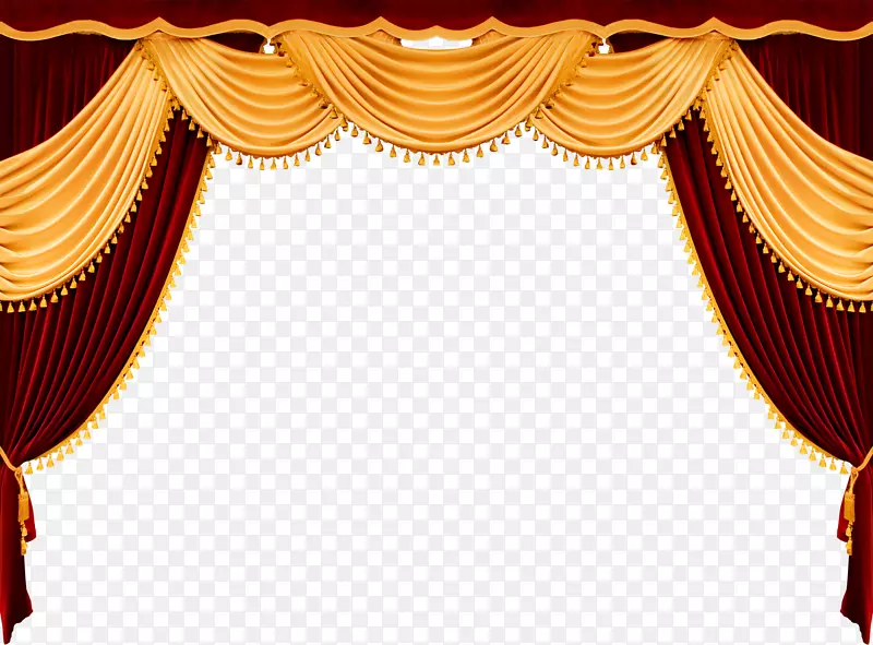 剧院窗帘和舞台窗帘剧院前幕-窗帘PNG