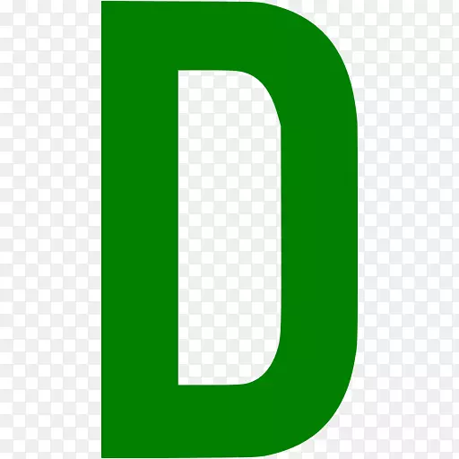商标绿色图案-字母d png