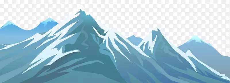 山地剪贴画-雪山透明PNG剪贴画图像