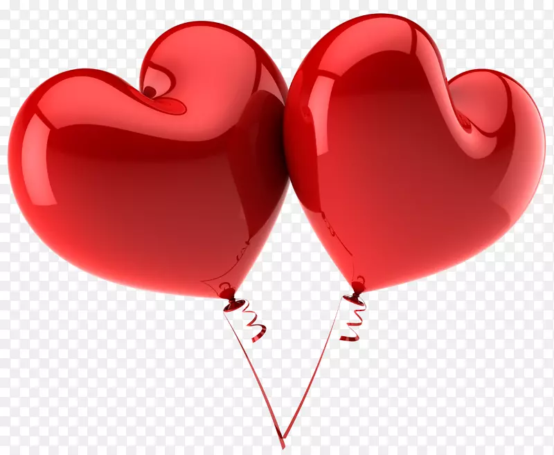 心脏气球红色剪贴画-红色大心脏气球
