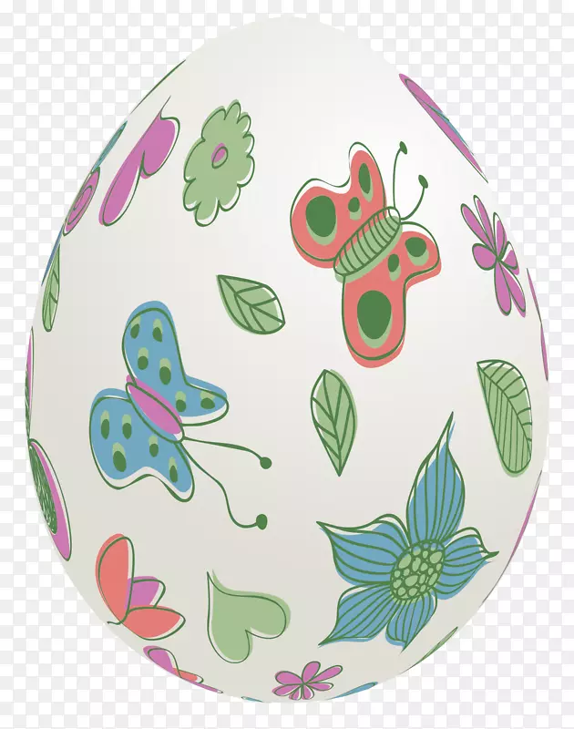 复活节兔子红色复活节彩蛋-蝴蝶复活节彩蛋图片