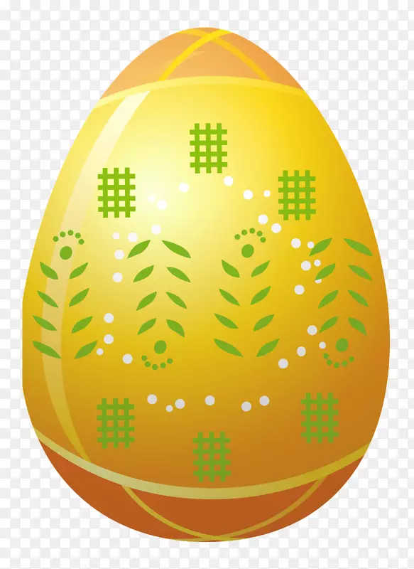 橙色球复活节彩蛋字体-复活节黄色彩蛋装饰PNG剪贴画