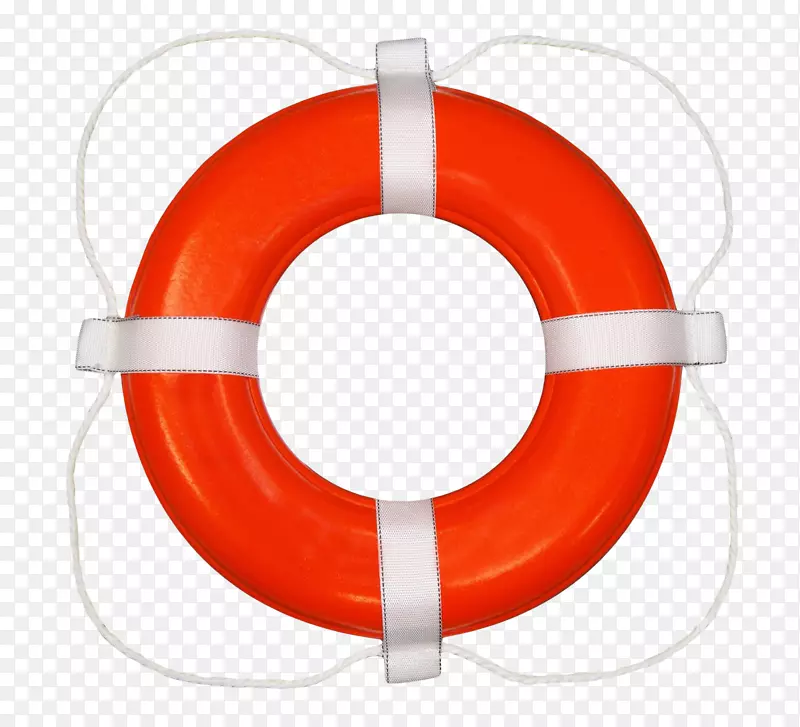 救生圈个人浮选装置橙色泡沫救生圈PNG