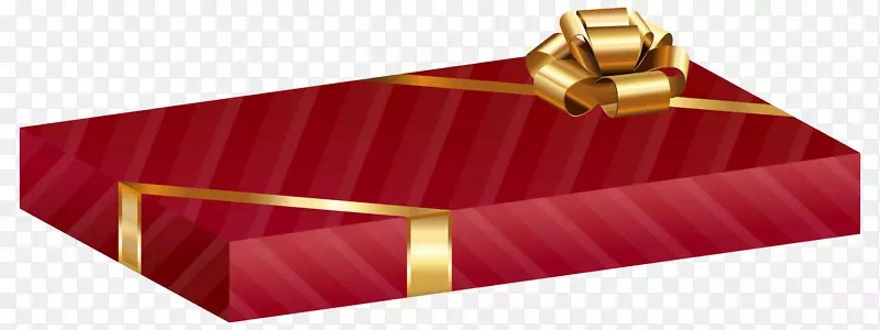 圣诞礼品剪贴画-红色礼品包透明PNG剪贴画图片