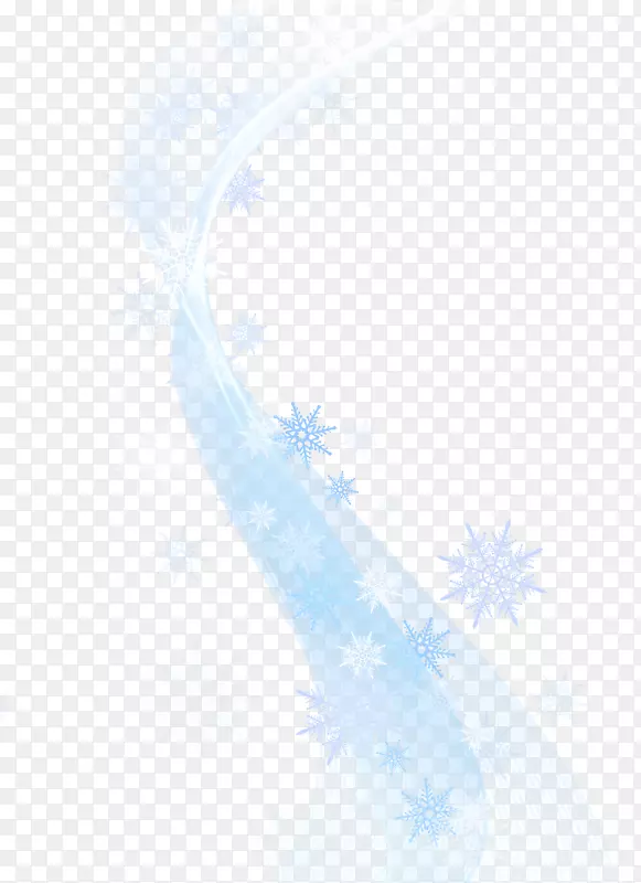 蓝色图案-冬季雪花装饰