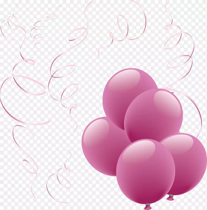 气球剪贴画-紫色气球png图像